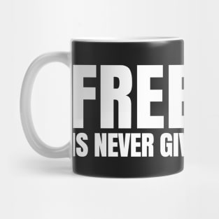 Freedom Is Never Given. It's Won | African American | Afrocentric Mug